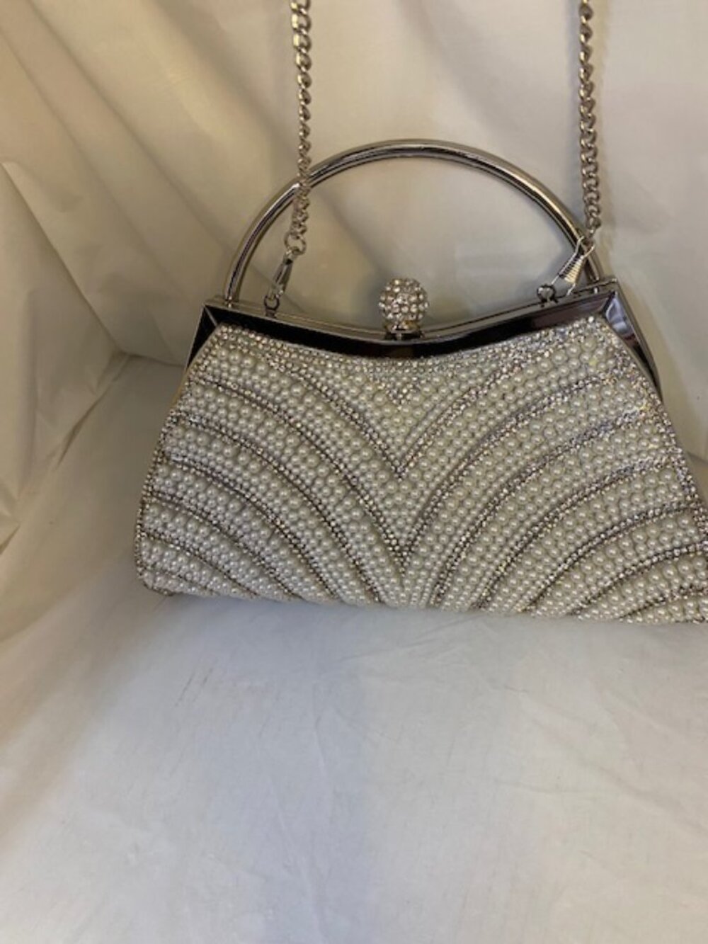 D'Margeaux Faux-Pearl Bag/Evening Clutch Party Bag - Picture 2 of 8
